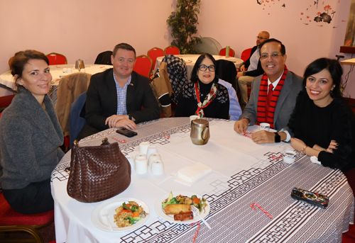 Slovenian Consul Suzanna Cesarek, Honorary Irish Consul Mark Owens, Kathy Ghose, Samy Tanious and Rania Abadi