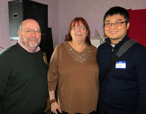 Gary Baney, Debbie Hanson and Fr John Lee